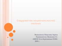 Содружество национальностей посёлка