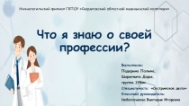 Что я знаю о своей профессии?