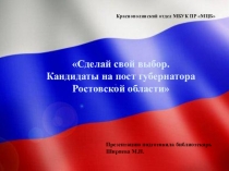 Сделай свой выбор. Кандидаты на пост губернатора Ростовской области