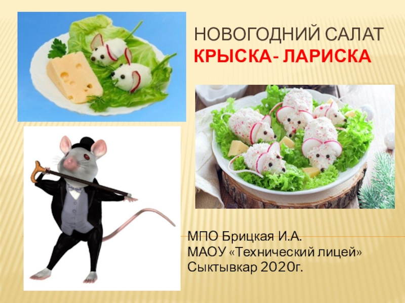 Презентация Новогодний салат Крыска - Лариска