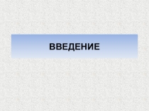 ВВЕДЕНИЕ