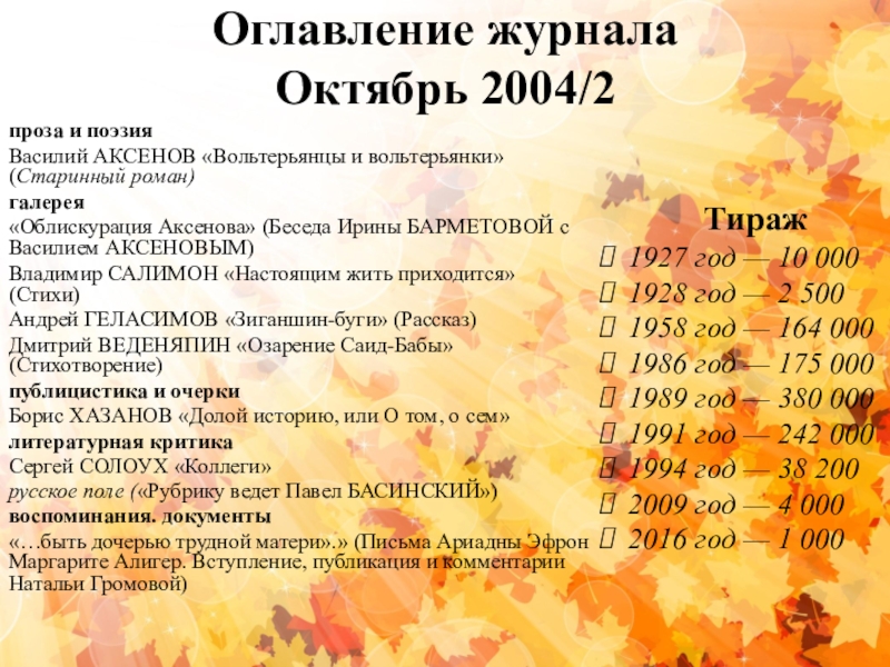 Октябрь 2004