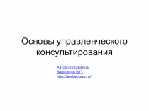 Основы управленческого консультирования
