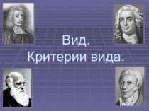Вид. Критерии вида