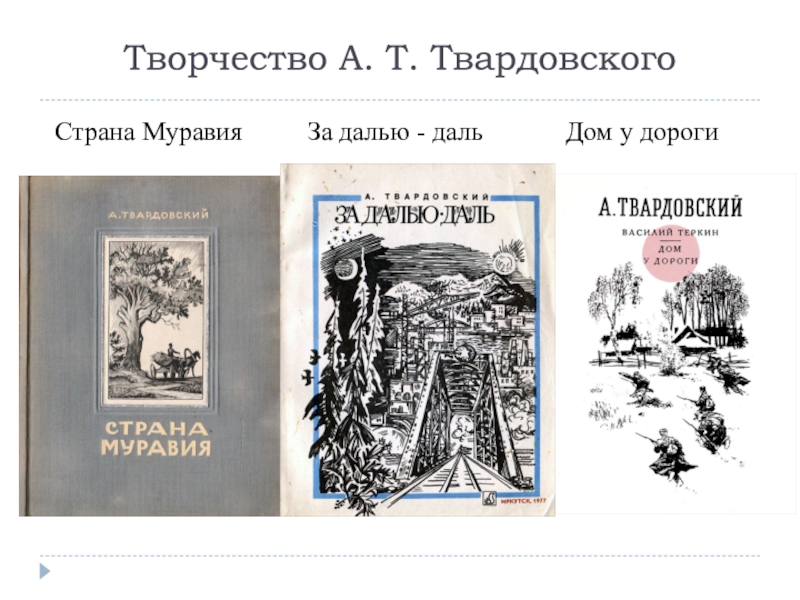 Твардовский за далью даль презентация 8 класс