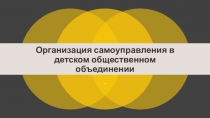 Организация самоуправления в детском общественном объединении
