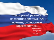 Паспортный режим и паспортная система РФ: понятие, сущностные характеристики