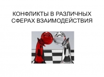 КОНФЛИКТЫ В РАЗЛИЧНЫХ СФЕРАХ ВЗАИМОДЕЙСТВИЯ