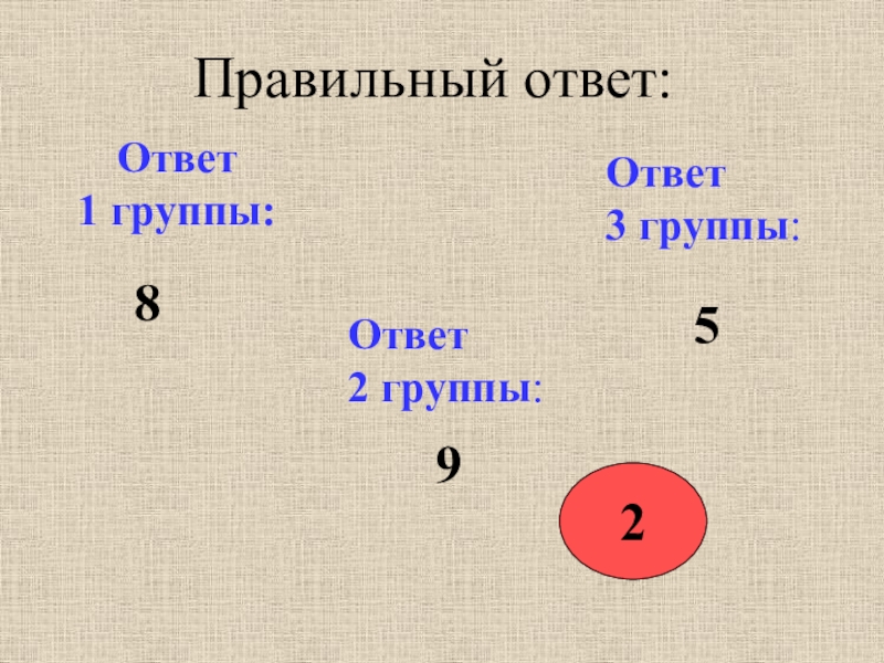 Ответы 2 группа. 2:1 Ответ. 1 Ответ. 1.3. Ответ. Правильный ответ 2.