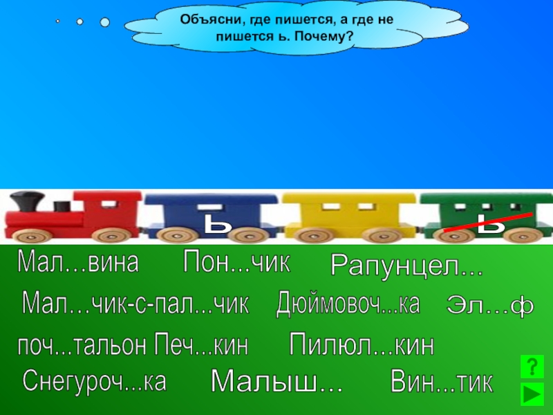 Напишешь почему ь. Где пишется a а где an. [Мал'Чик].