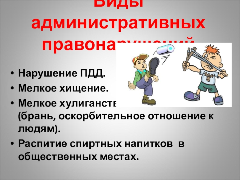 Административное правонарушение презентация