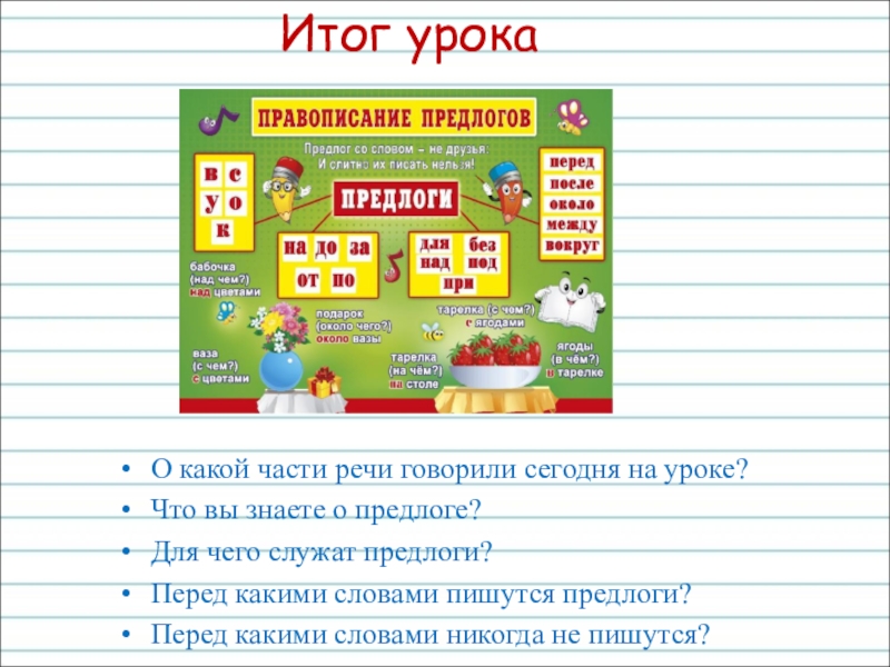 Технологическая карта раздельное написание предлогов со словами 2 класс