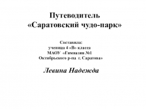 Путеводитель Саратовский чудо-парк