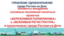 Элементы внедрения основных положений пилотных проектов БЕРЕЖЛИВАЯ