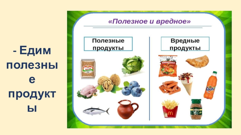 Презентация продукты питания