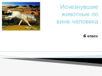 Исчезнувшие животные по вине человека