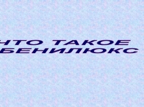 ЧТО ТАКОЕ
БЕНИЛЮКС