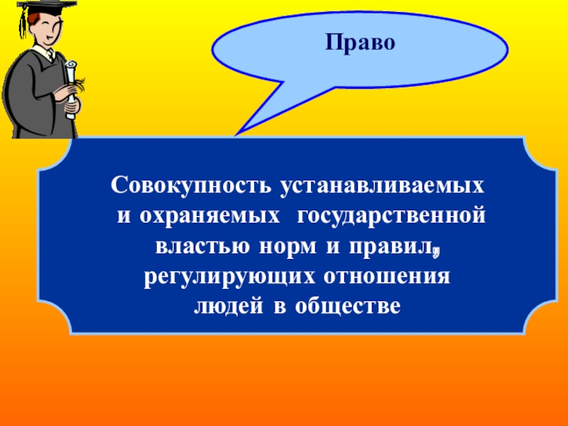 Право совокупность установленных и охраняемых государством