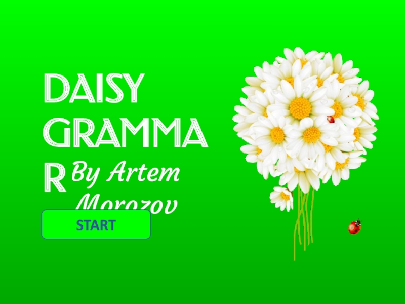 Презентация DAISY
GRAMMAR
By Artem Morozov
START