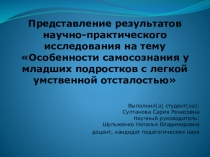 Представление результатов научно-практического исследования на тему