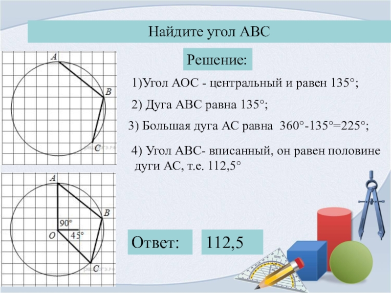 На рисунке дуга abc 260 градусов тогда угол abc