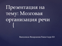 Мозговая организация речи