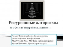 Рекурсивные алгоритмы