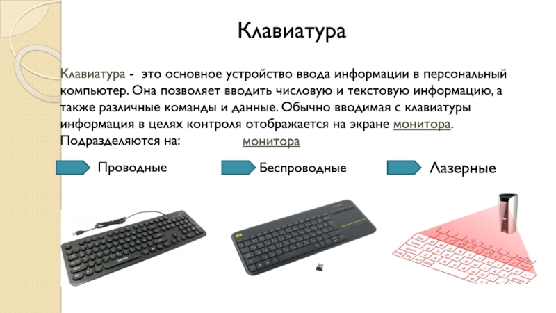 Для ввода текстовой информации служит