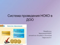 Система проведения НОКО в ДОО