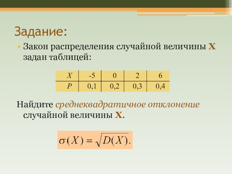 Дискретная случайная величина презентация