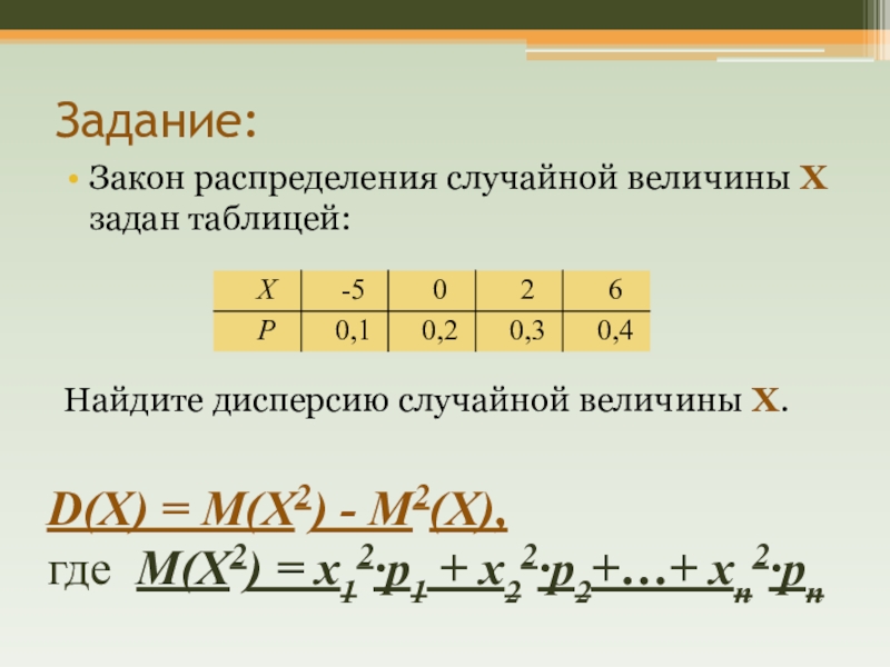 Дискретная случайная величина презентация