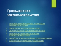 Гражданское законодательство