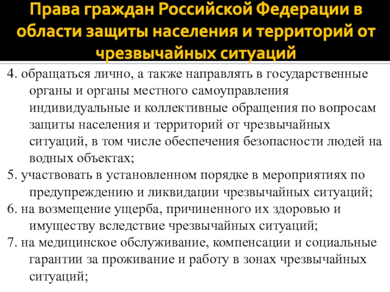 Защищенная область. Права граждан в области защиты населения и территорий от ЧС. Права граждан РФ В области защиты от ЧС. Право гражданина РФ В области защиты населения от ЧС. 4. Права граждан РФ В области защиты населения и территорий от ЧС.