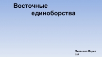 Восточные единоборства
Яковлева Мария 2к4