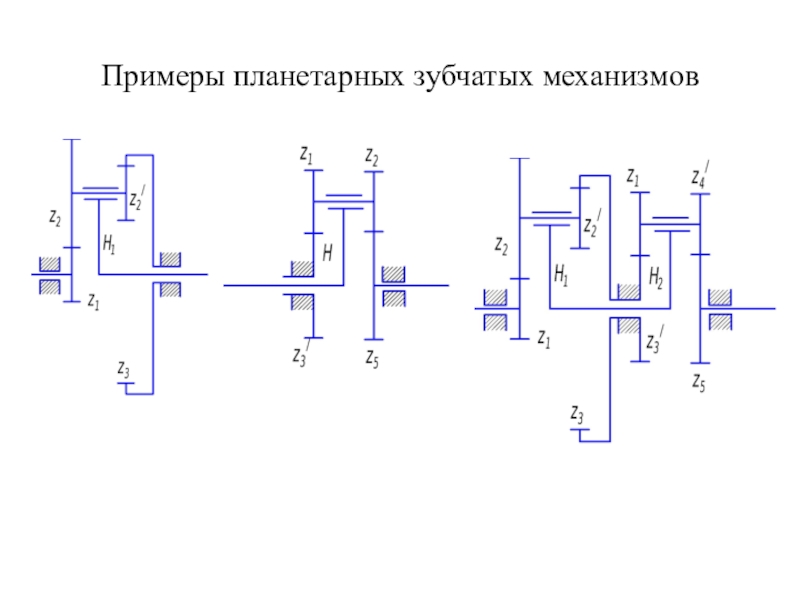 Схема ступенчатого зубчатого механизма