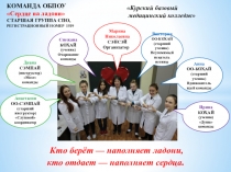 КОМАНДА ОБПОУ Сердце на ладони СТАРШАЯ ГРУППА СПО, РЕГИСТРАЦИОННЫЙ НОМЕР 1519