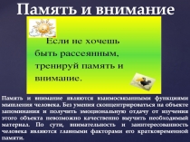 Память и внимание