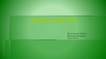 ДРЕВО ЖИЗНИ
Вологодская область
Вытегорский район
с ело О шта
