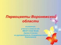 Первоцветы Воронежской области