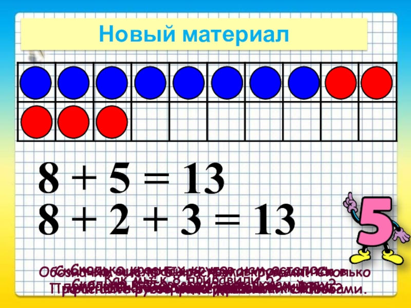 Общий прием сложения однозначных чисел с переходом через десяток презентация