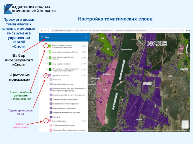 Публичная кадастровая карта слои