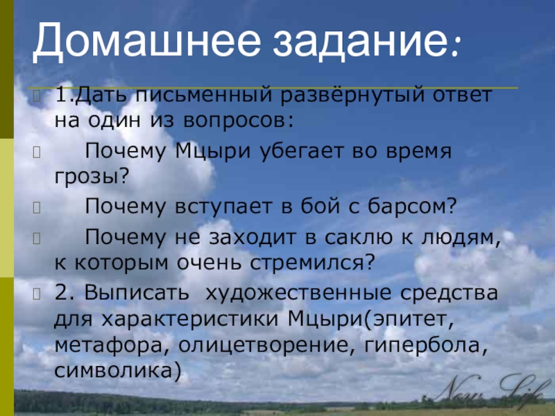 Эпитеты в мцыри. В чем загадка Мцыри ответ на вопрос.