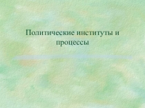 Политические институты и процессы