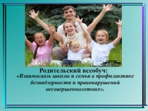 Взаимосвязь школы и семьи в профилактике безнадзорности и правонарушений