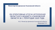 об оперативных итогах исполнения областного бюджета Ульяновской области за 1
