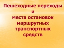 Пешеходные переходы и места остановок маршрутных транспортных средств