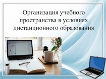 Организация учебного пространства в условиях дистанционного образования
