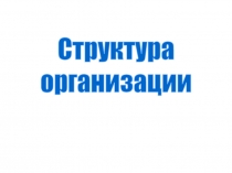 Структура
организации