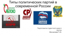 Типы политических партий в современной России
