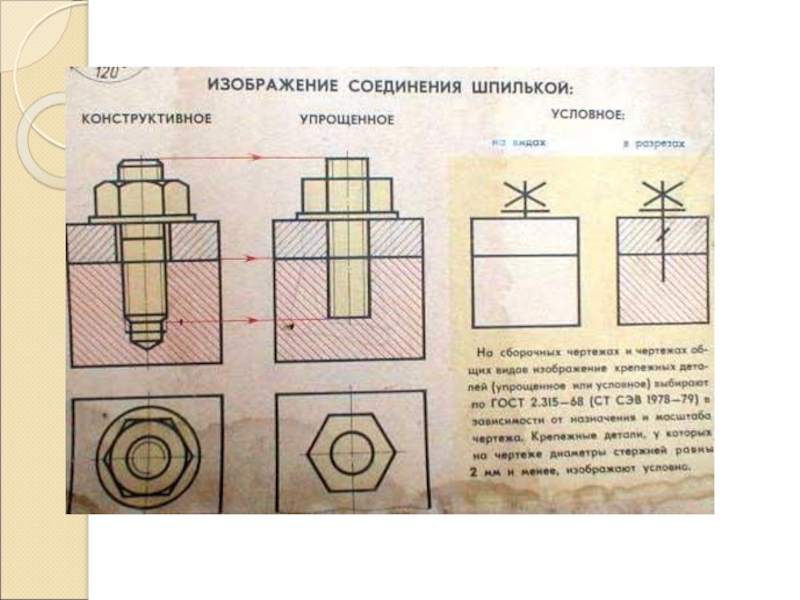 Черчение соединения деталей презентация